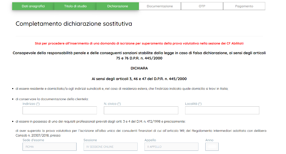 Dichiarazione sostitutiva 1