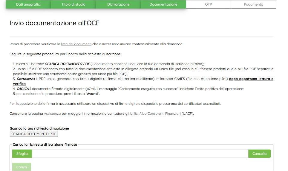 Download domanda completa