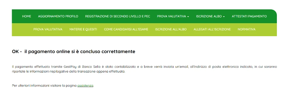 Conferma finale